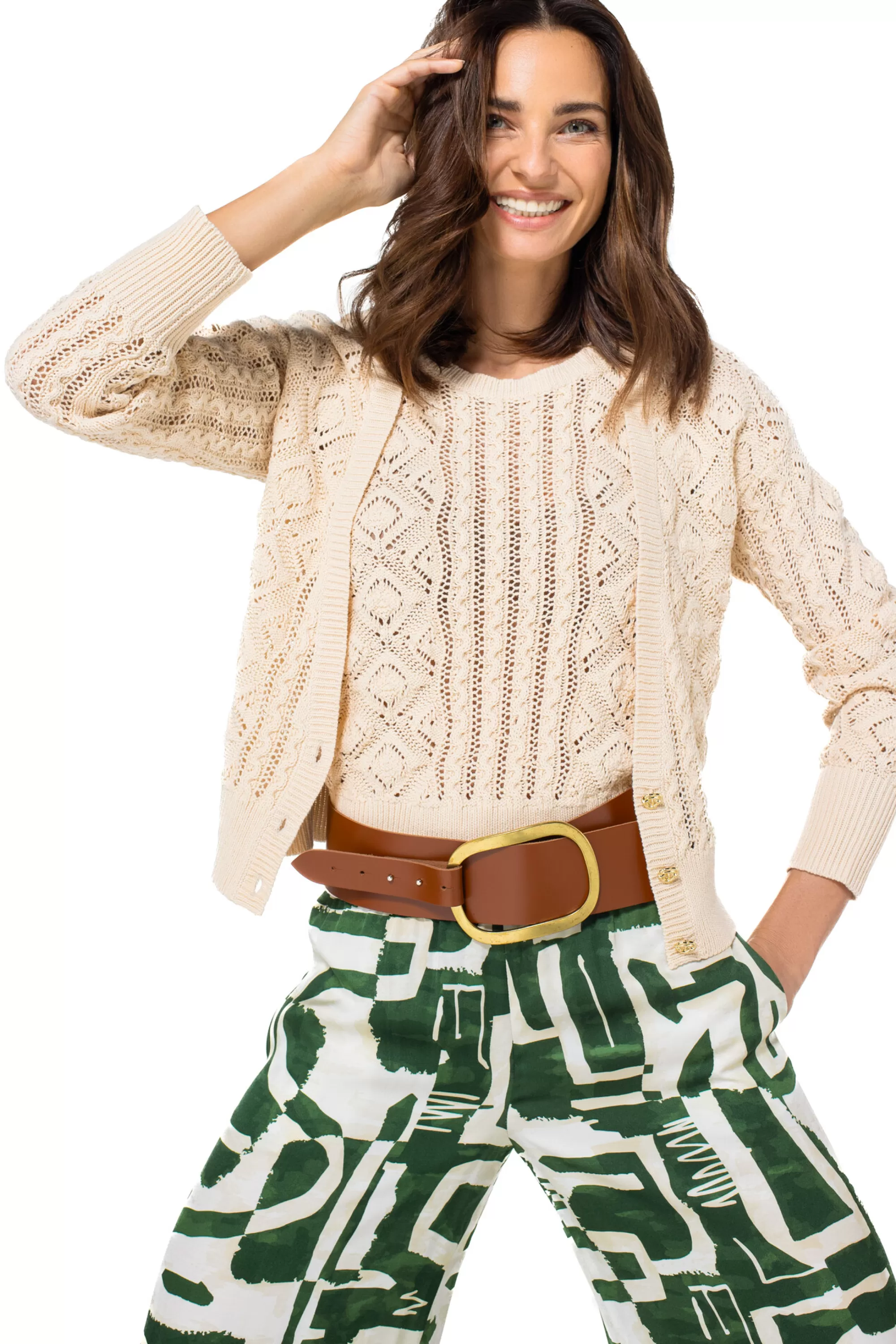 Cardigán Corto Caroline Biss - Modelo 1224-34 en Algodón Suave