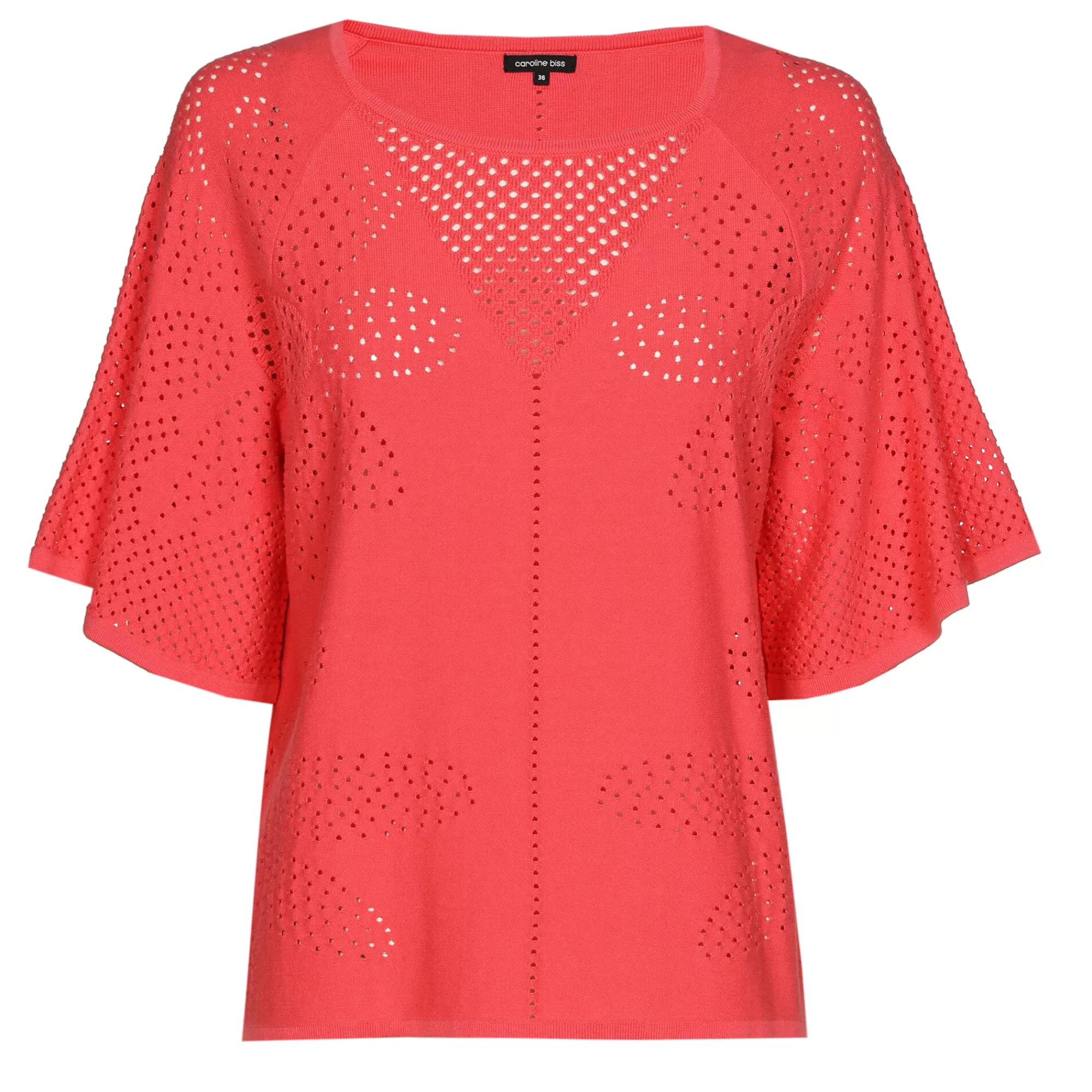 Jersey Caroline Biss 1249 - Tejido suave con delicado diseño floral para abrigo casual
