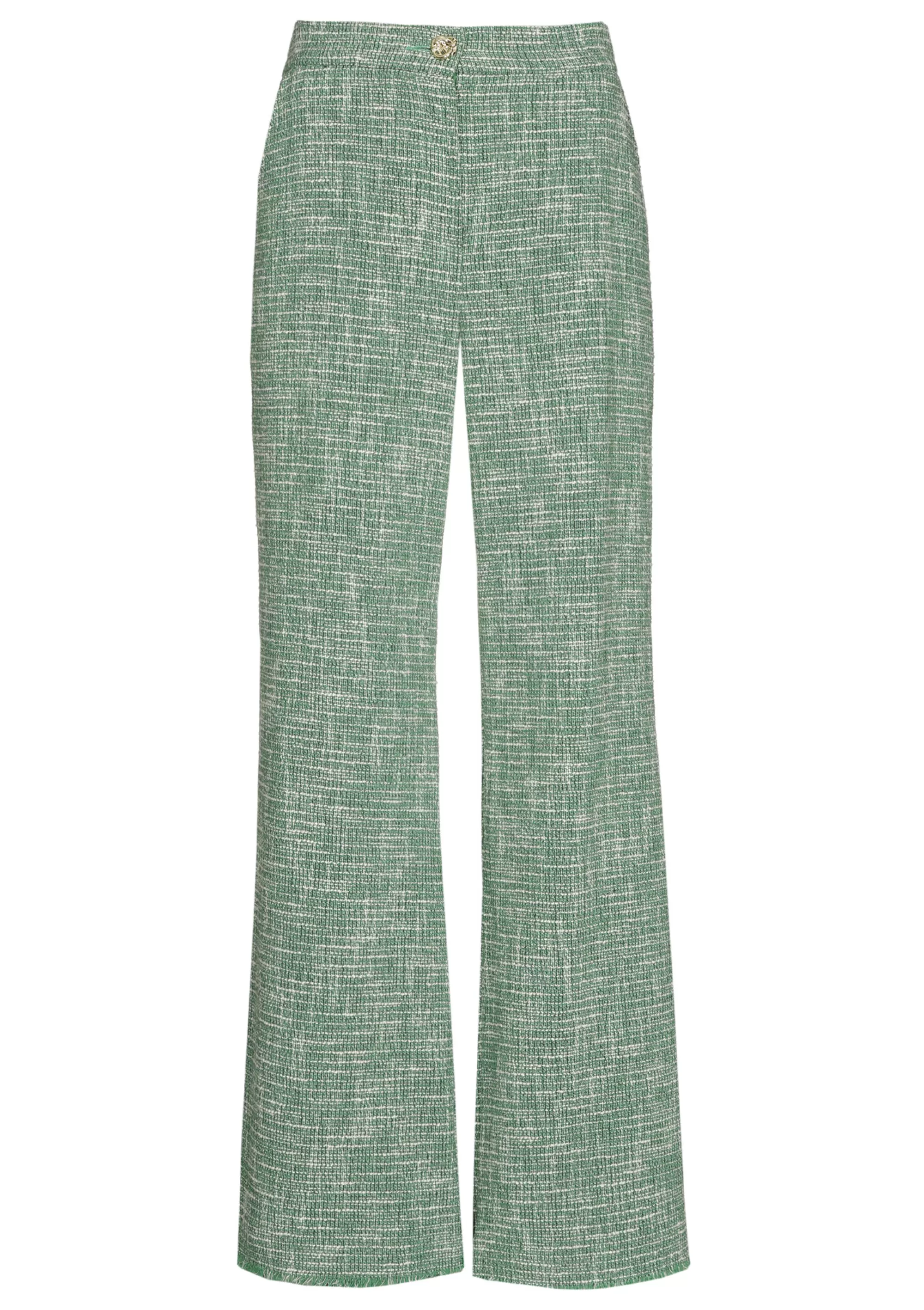 Pantalón Caroline Biss - Modelo 1588: Corte Ancho en Bouclette Suave con Cintura Clásica