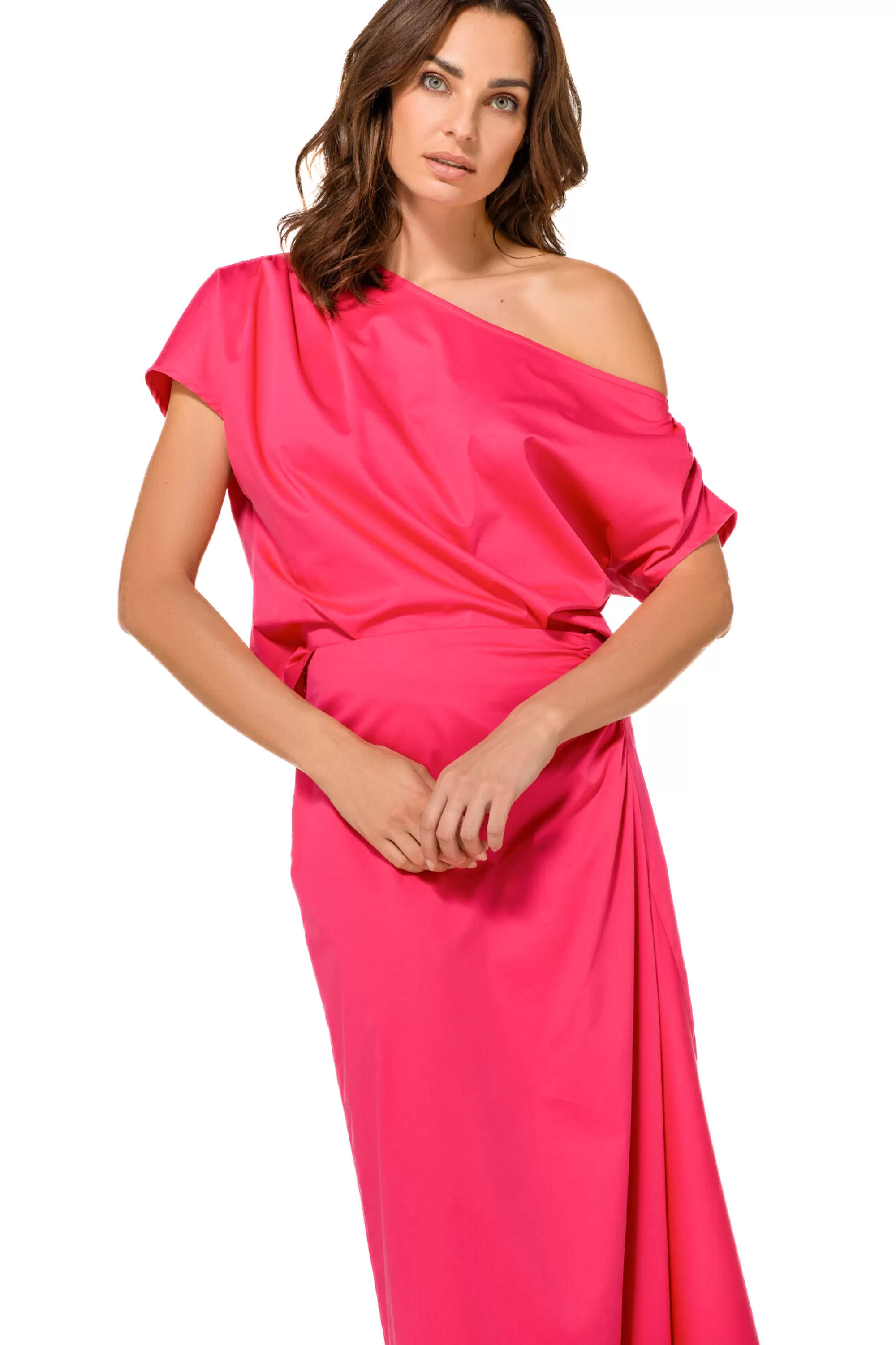 Blusa Asimétrica Caroline Biss - Cómoda y Ligera en Algodón | Estilo Moderno con Detalles Únicos | Tejido Transpirable para Todo el Día | Modelo Exclusivo con Corte Vanguardista | Prenda Versátil de Temporada