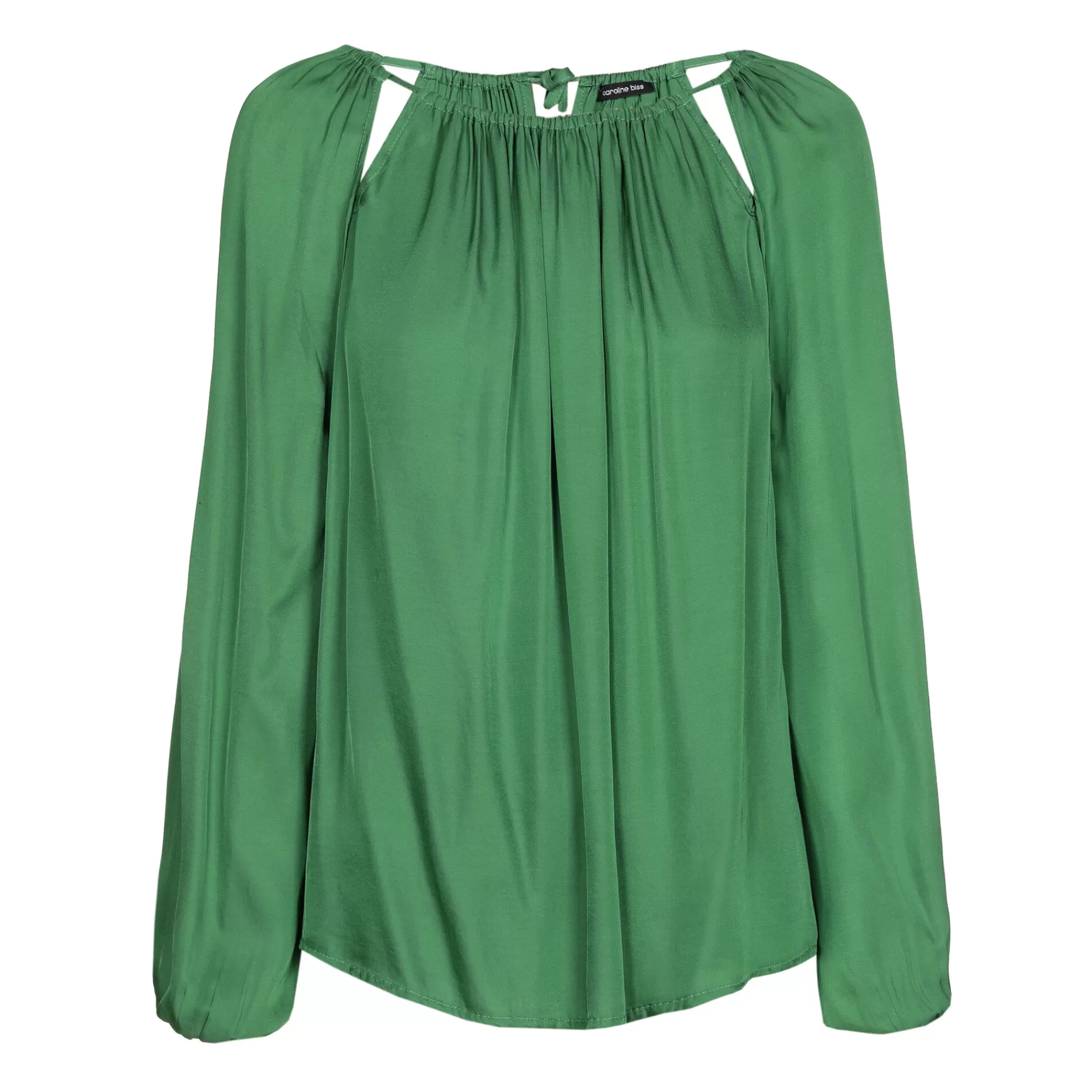 Caroline Biss Tops*1687-62 - Blusa recta de tejido fluido con escote pronunciado y diseño favorecedor