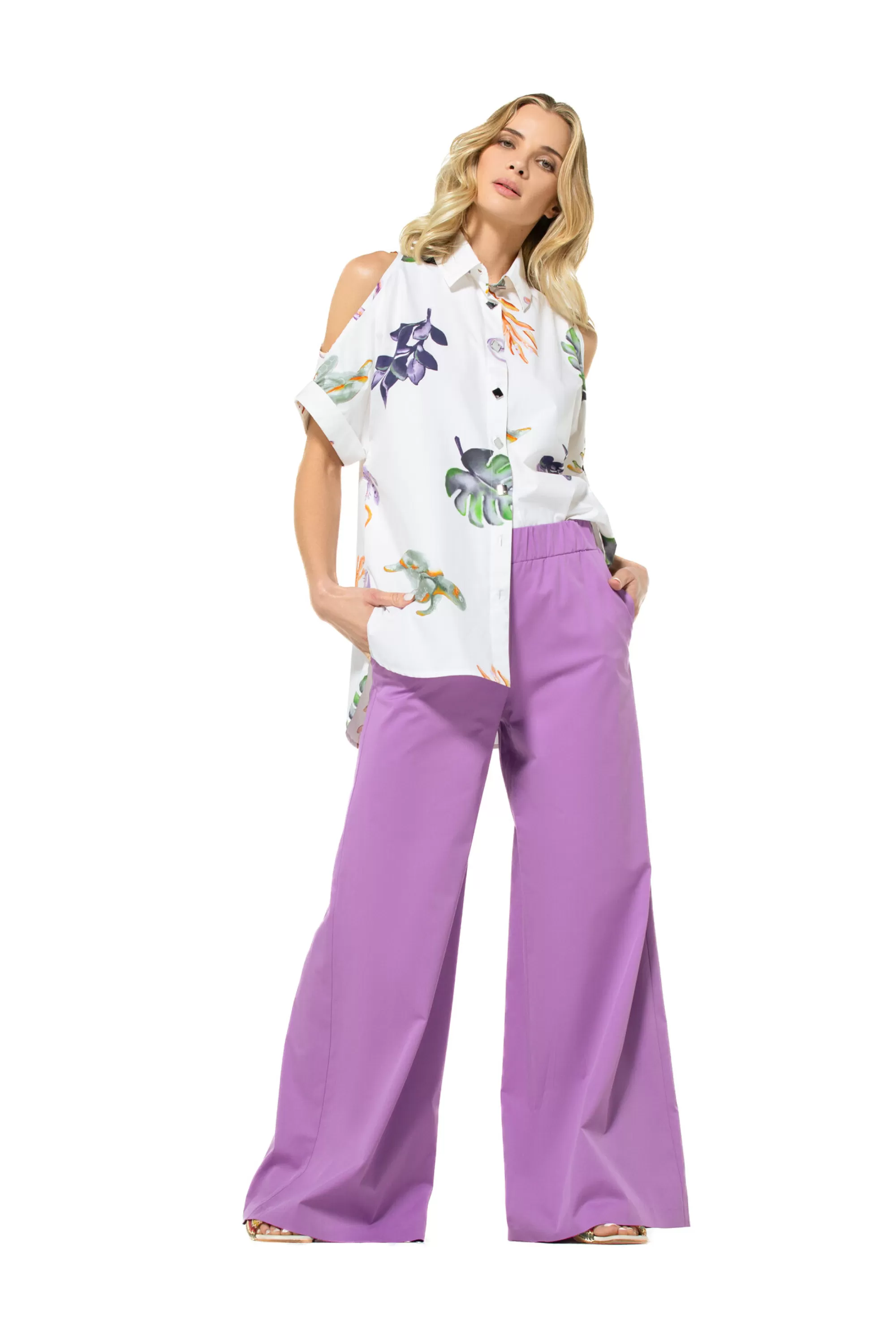 Caroline Biss - Pantalones Relax Modelo 3574: Corte Amplio, Cintura Clásica y Máxima Comodidad