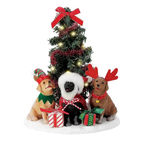Department 56 - Figuras de Santa Claus con Coro Canino de Villancicos (Colección Navideña Edición Especial)