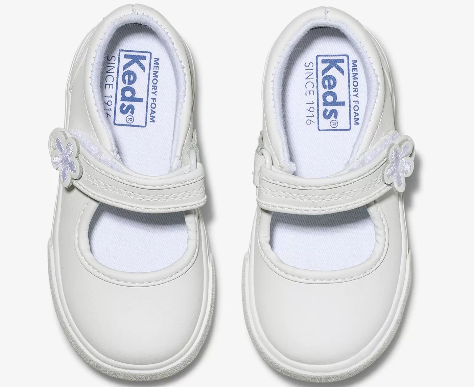 Keds Ella - Zapatillas Mary Jane Infantiles en Blanco Perla para Niñas Pequeñas (Estilo Clásico y Cómodo)