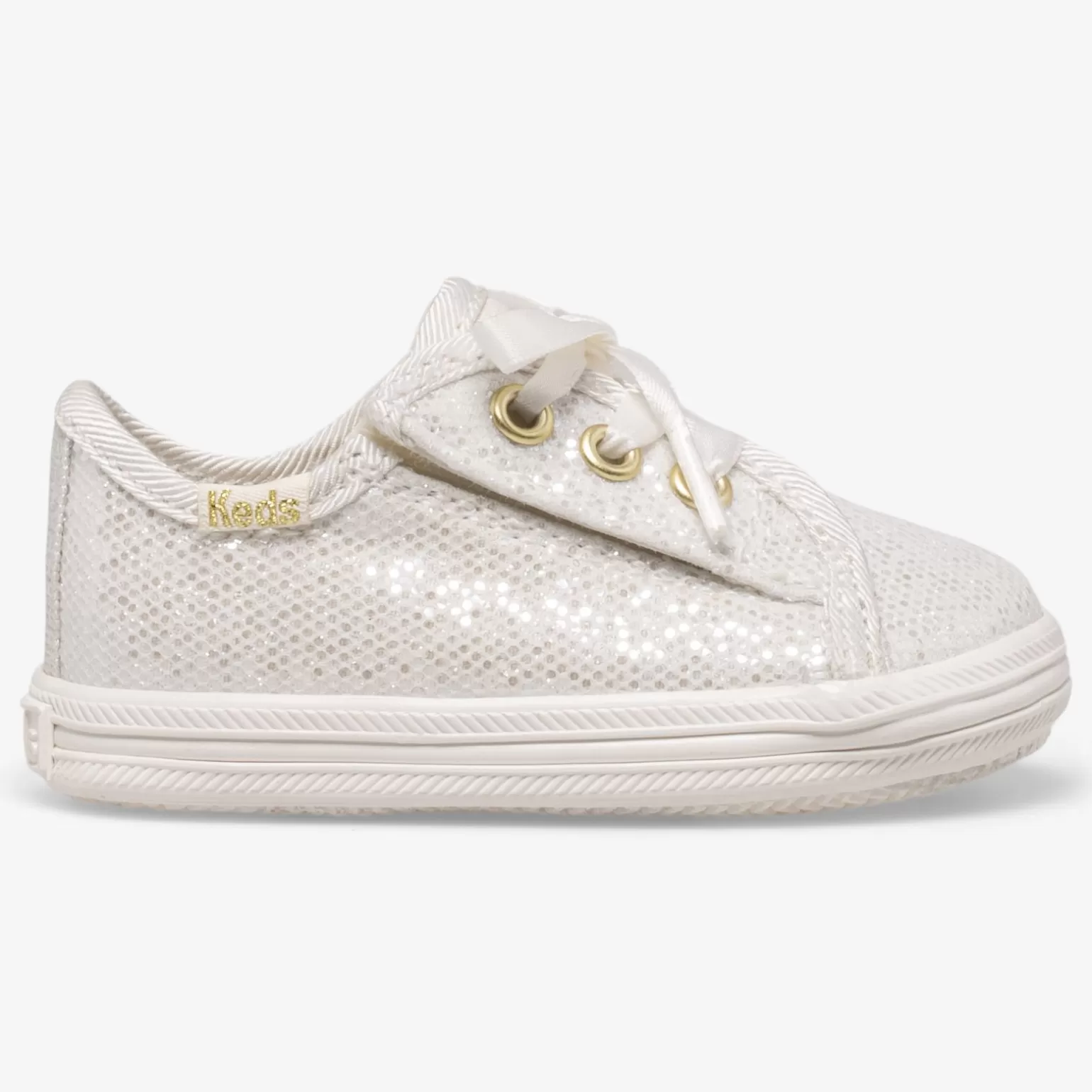 Zapatillas Keds Sparkle Celebration - Calzado Infantil Brillante en Marfil para Niñas Pequeñas (1-5 años) - Estilo Fiesta Divertido