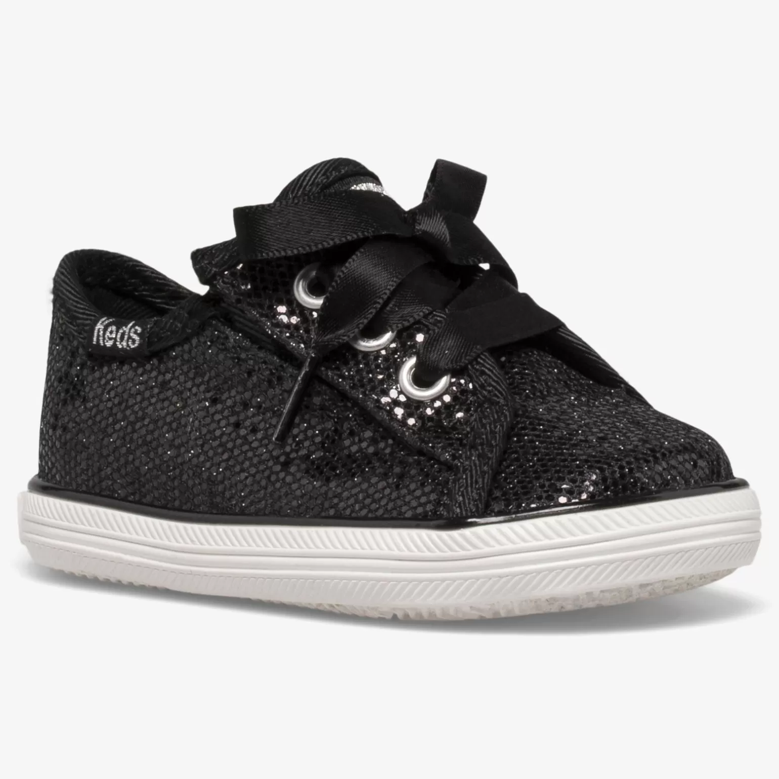 Keds Zapatillas Brillantes para Niñas - Calzado Infantil Negro con Destellos para Fiestas y Celebraciones