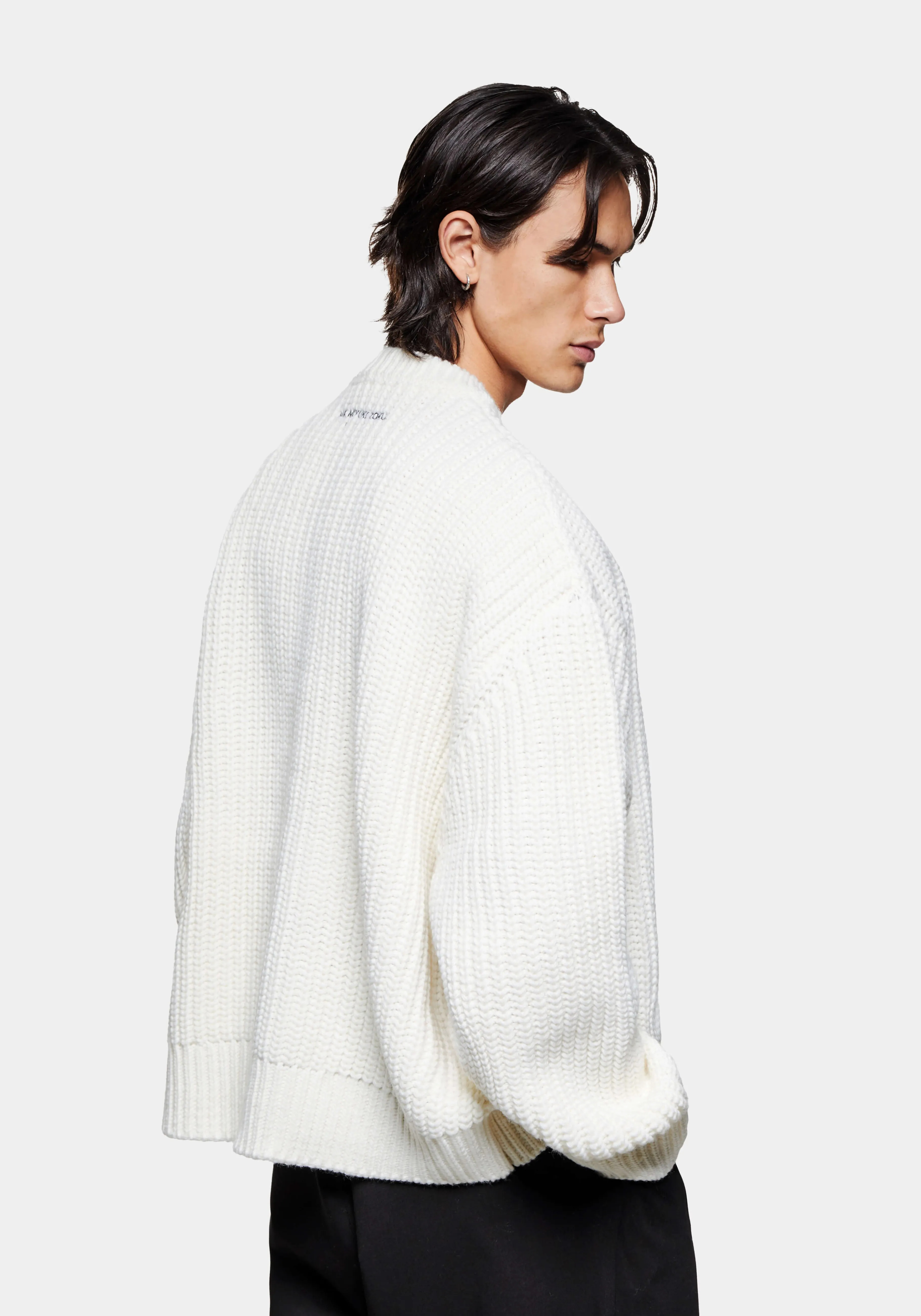 Suéter estilo urbano MKI Miyuki Zoku - Cuello redondo en punto grueso con textura acanalada · Prendas de invierno versátiles · Colección básica de camisetas térmicas