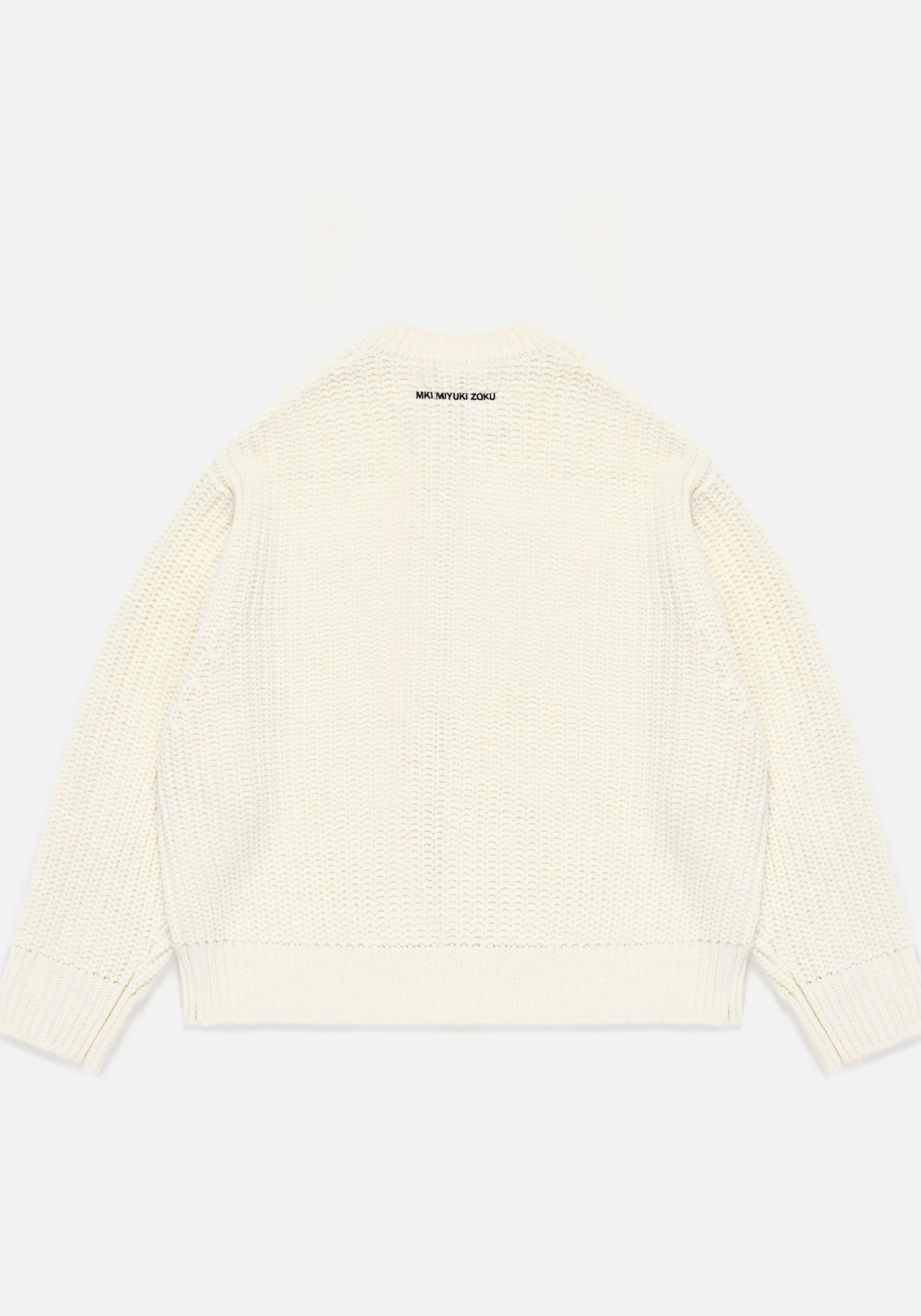 Suéter estilo urbano MKI Miyuki Zoku - Cuello redondo en punto grueso con textura acanalada · Prendas de invierno versátiles · Colección básica de camisetas térmicas