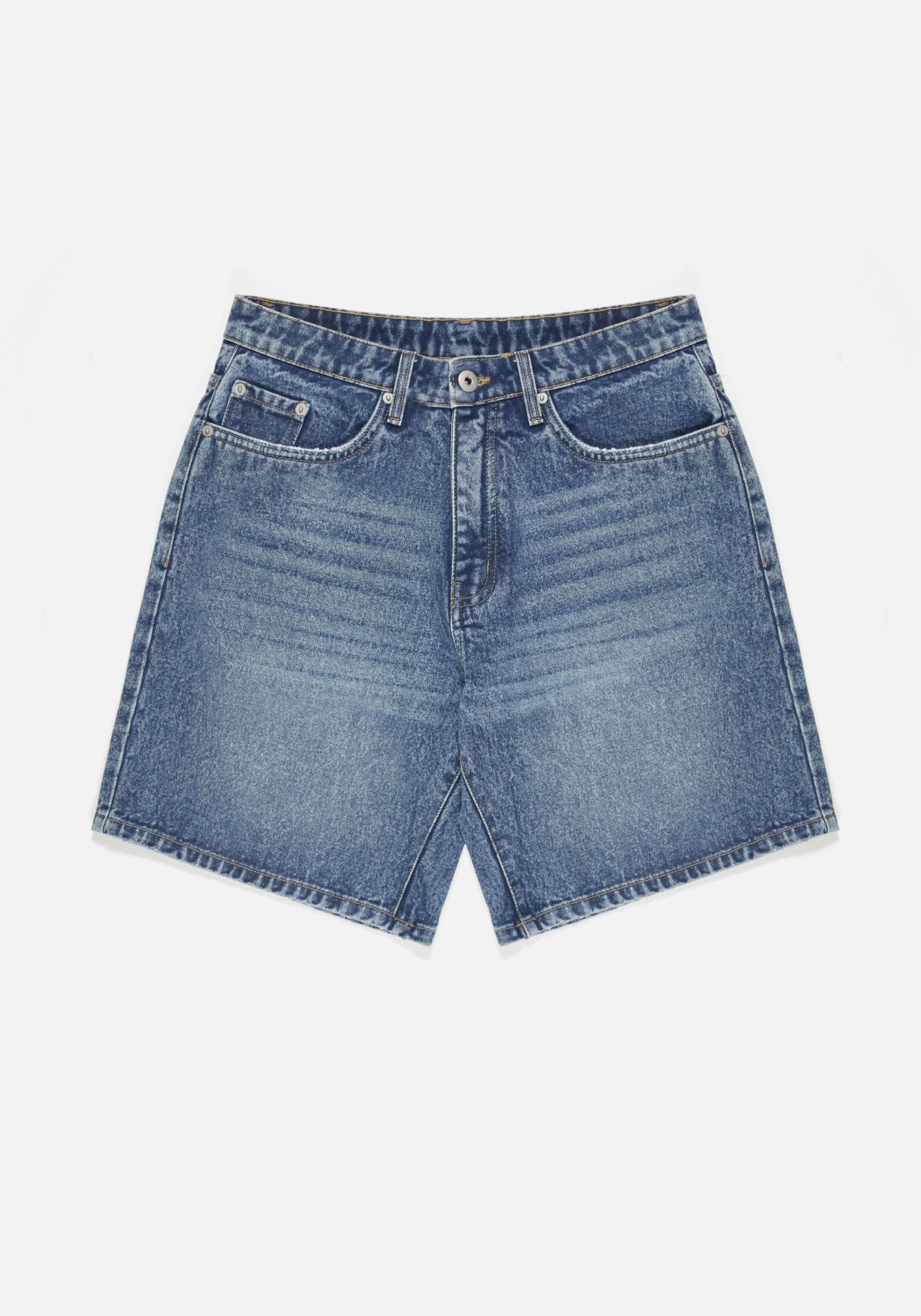 Bermudas Deportivas en Denim de 16 Onzas - Estilo Urbano Cómodo | Pantalones Cortos Tipo Sweat MKI Miyuki Zoku 

(Nota: He conservado elementos esenciales como 